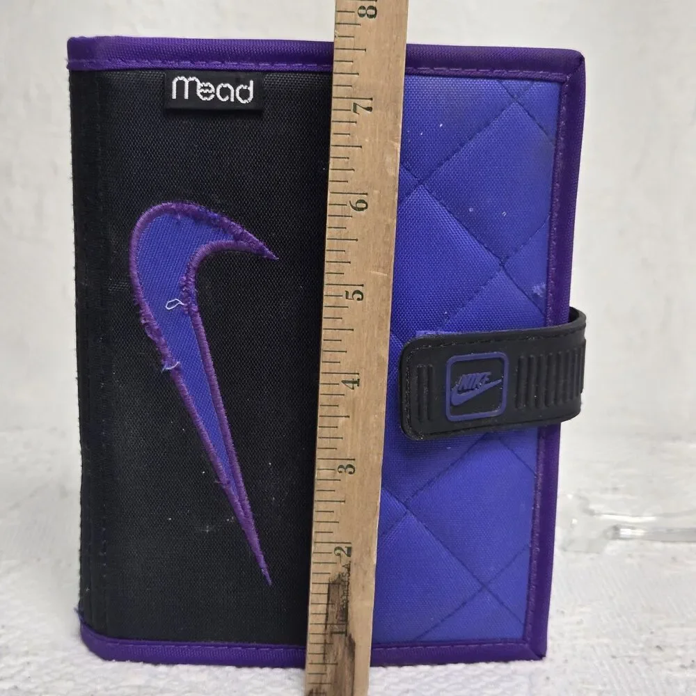 90s Mead Nike Purple Black Day Planner Calender Project Note Book Contacts
